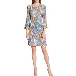 Tommy Hilfiger Jaipur Paisley Bell-Sleeve Sheath Dress, Women's Size 10